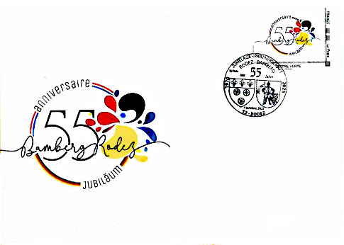 Ausschnitt Umschlag 55 Jahre St&auml;dtepartnerschaft Bamberg-Rodez