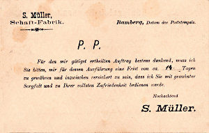 Mechanische Sch&auml;ftefabrik 1886
