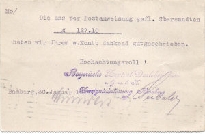 Bay. Zentral-Darlehenskasse 1918