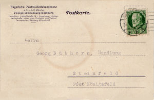 Bay. Zentral-Darlehenskasse 1918