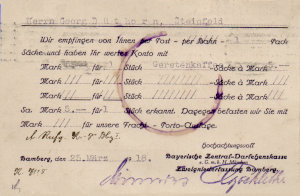 Bay. Zentral-Darlehenskasse 1918