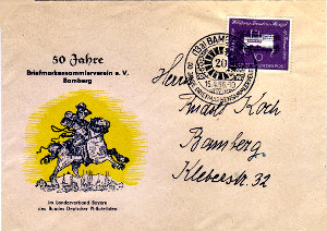 Brief und Stempel 50 Jahre Verein