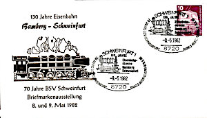 130 Jahre Einsenbahnstrecke Bamberg - Schweinfurt, 1982
