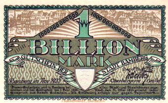 1 Bill. Mark Vorderseite 1923