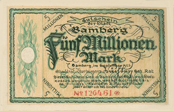 5 Millionen Mark Vorderseite 1923