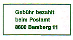 Postamt 11 Massendruck PLZ 8600