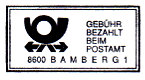 Postamt 1 Massendruck PLZ 8600