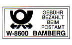 Postamt Massendruck PLZ 8600