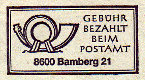 Poststelle 21 Massendruck PLZ 8600