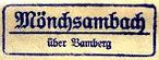 Moenchsambach Poststellen-Stempel 1942