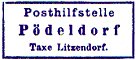 Pödeldorf Aufgabestempel 1901