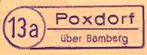 Poxdorf Poststellen-Stempel 1959