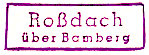 Rossdach Poststellen-Stempel 1955