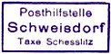 Schweisdorf Aufgabestempel Schesslitz