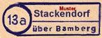Stackendorf Poststellen-Stempel 13a